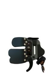 Напалечник OLYMPIC RECURVE TAB MIXHAR PLASTIC FRAME WITH LEATHER RH MEDIUM BLAC Decut